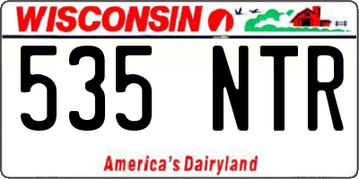 WI license plate 535NTR