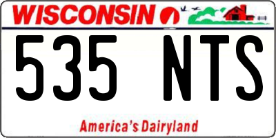 WI license plate 535NTS