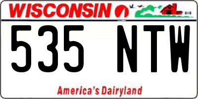 WI license plate 535NTW