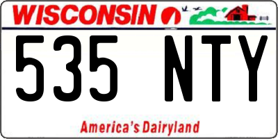 WI license plate 535NTY
