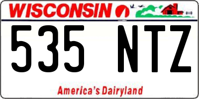 WI license plate 535NTZ