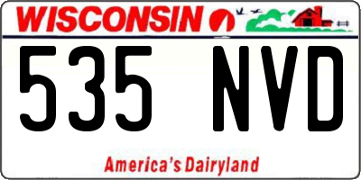 WI license plate 535NVD