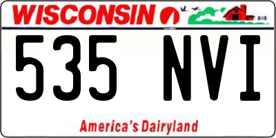 WI license plate 535NVI