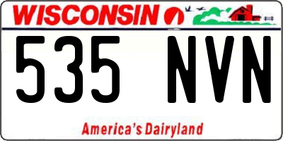 WI license plate 535NVN