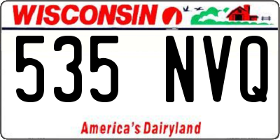 WI license plate 535NVQ