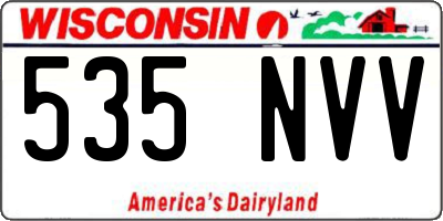 WI license plate 535NVV
