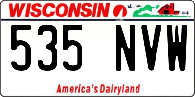 WI license plate 535NVW
