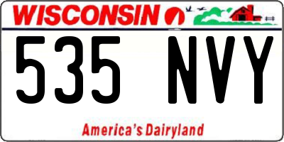 WI license plate 535NVY
