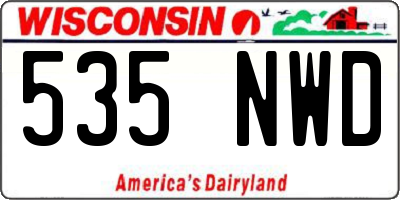WI license plate 535NWD