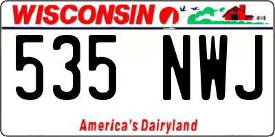 WI license plate 535NWJ