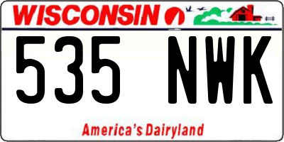 WI license plate 535NWK