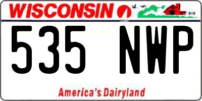 WI license plate 535NWP