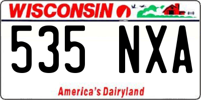 WI license plate 535NXA