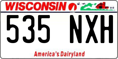 WI license plate 535NXH