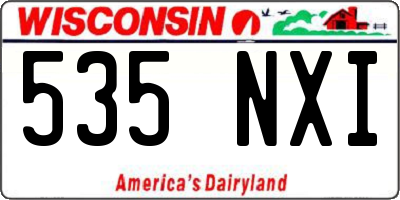 WI license plate 535NXI