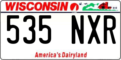 WI license plate 535NXR