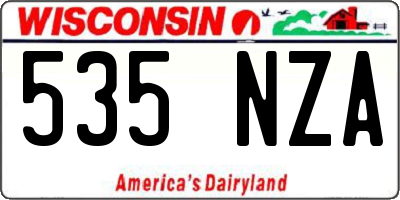 WI license plate 535NZA
