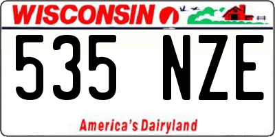 WI license plate 535NZE