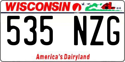 WI license plate 535NZG