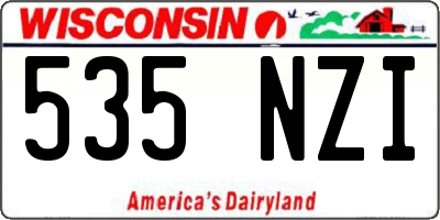 WI license plate 535NZI