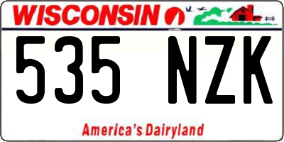 WI license plate 535NZK
