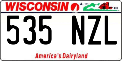 WI license plate 535NZL
