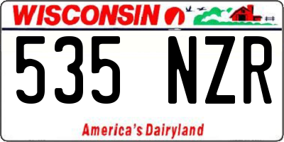 WI license plate 535NZR