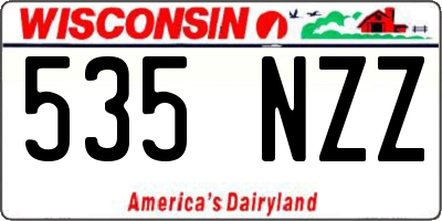 WI license plate 535NZZ