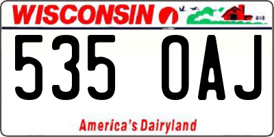 WI license plate 535OAJ