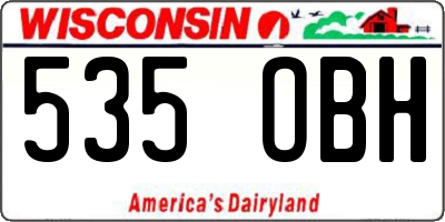 WI license plate 535OBH