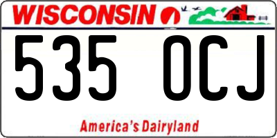 WI license plate 535OCJ