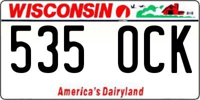 WI license plate 535OCK