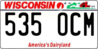 WI license plate 535OCM