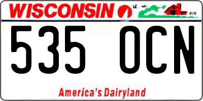 WI license plate 535OCN