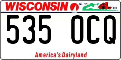 WI license plate 535OCQ