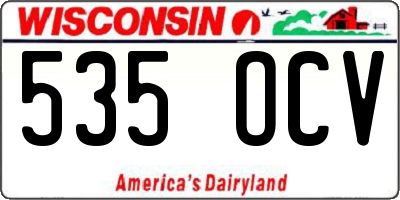 WI license plate 535OCV