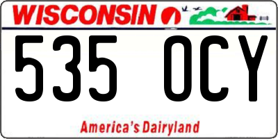 WI license plate 535OCY