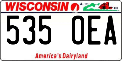 WI license plate 535OEA