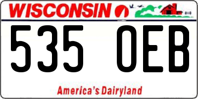 WI license plate 535OEB