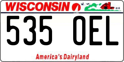WI license plate 535OEL