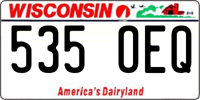 WI license plate 535OEQ