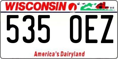 WI license plate 535OEZ