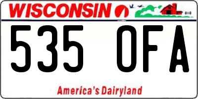 WI license plate 535OFA