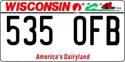 WI license plate 535OFB