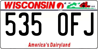 WI license plate 535OFJ