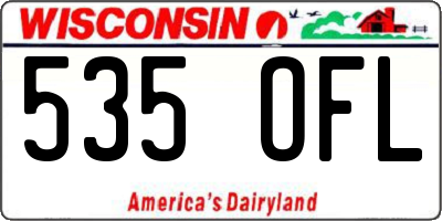 WI license plate 535OFL