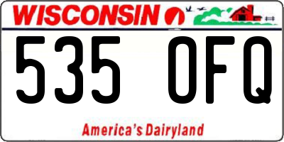 WI license plate 535OFQ