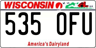 WI license plate 535OFU
