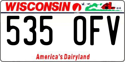 WI license plate 535OFV