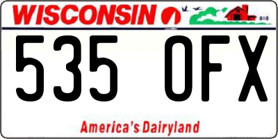 WI license plate 535OFX